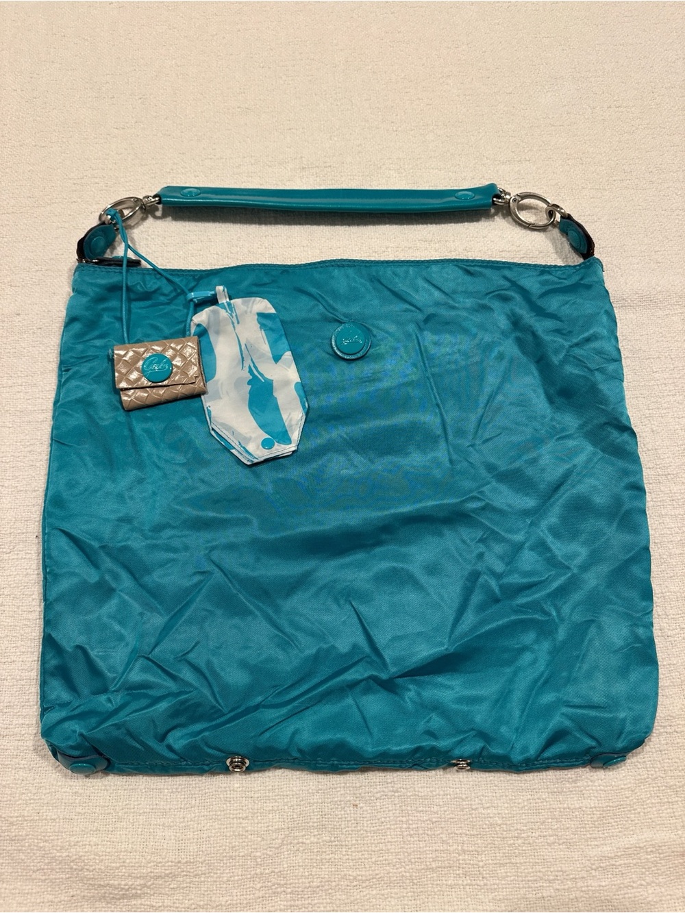Gabs Firenze Teal Italian Handbag Shoulder Bag Made in Italy